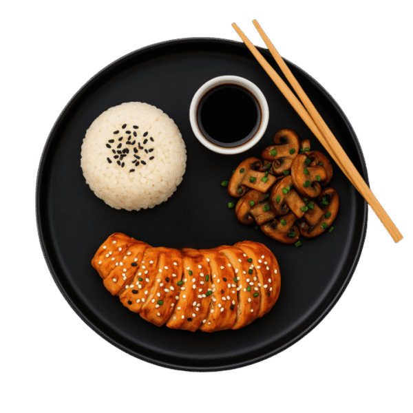 Poulet teriyaki – Riz au sésame – Shiitake